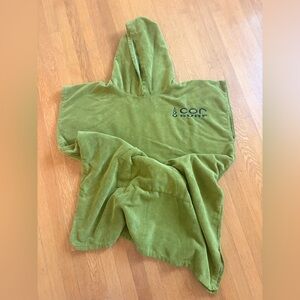 COR Surf Green Hooded Towel Poncho